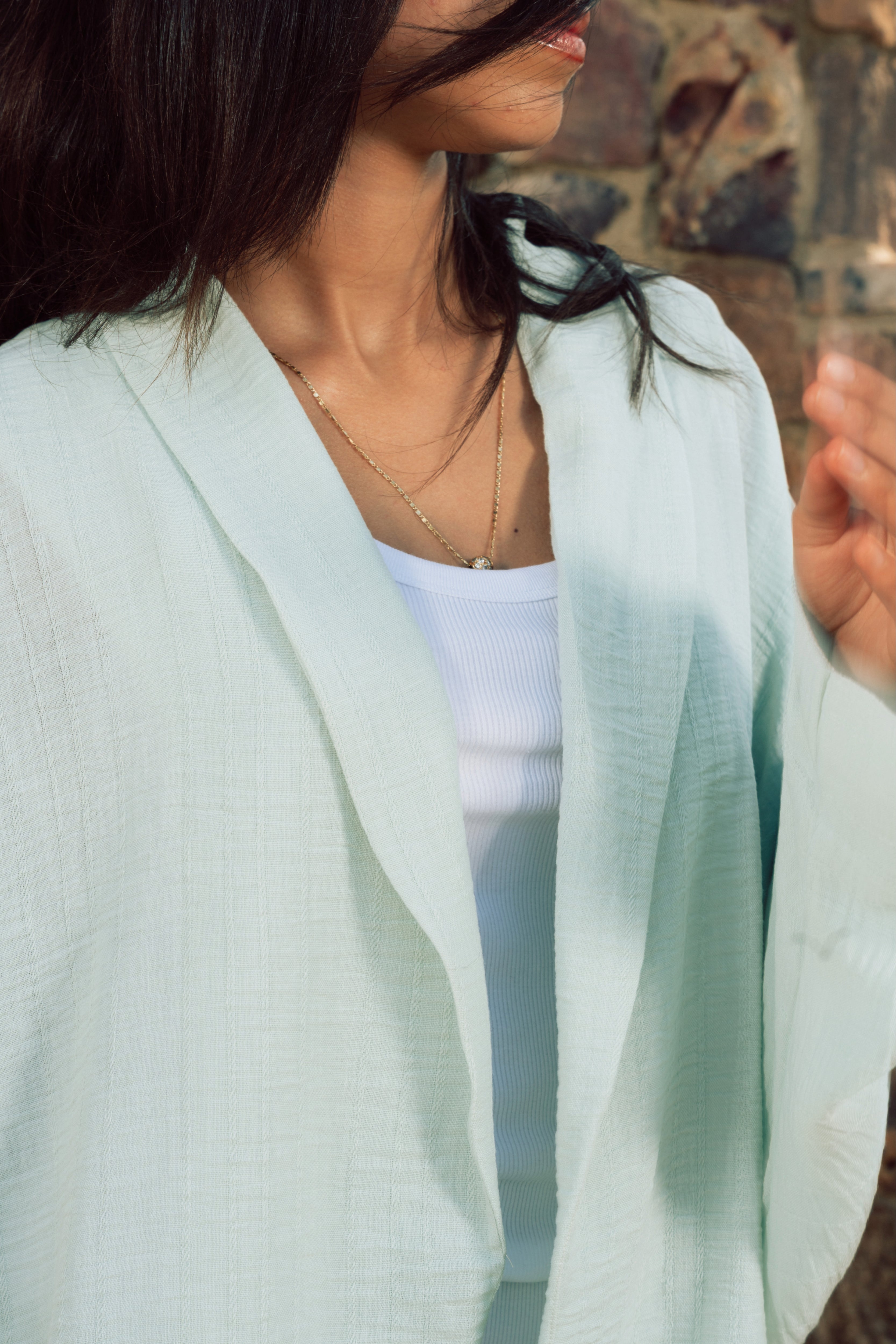 The Air cardigan mint green
