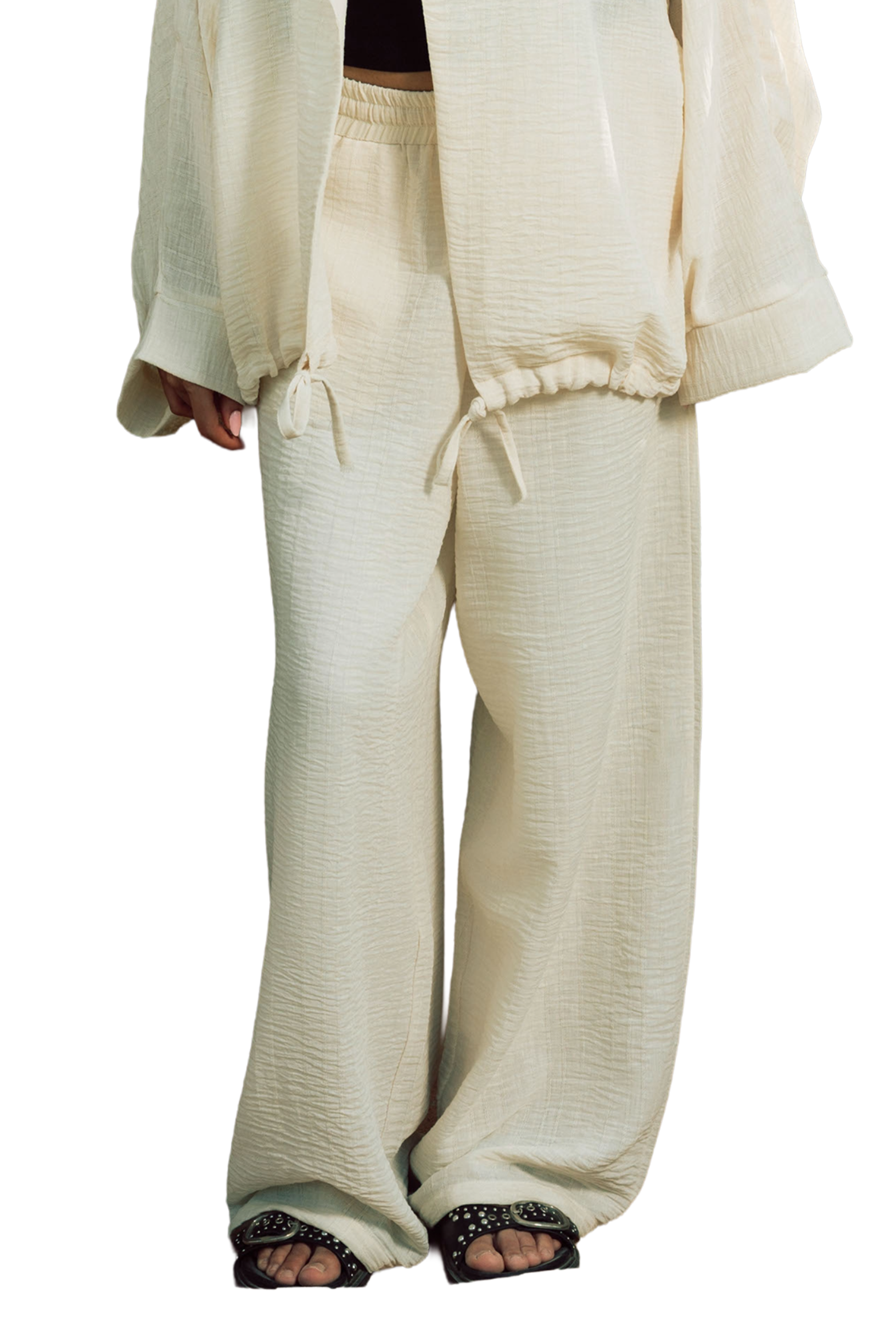 The Air cardigan pants beige