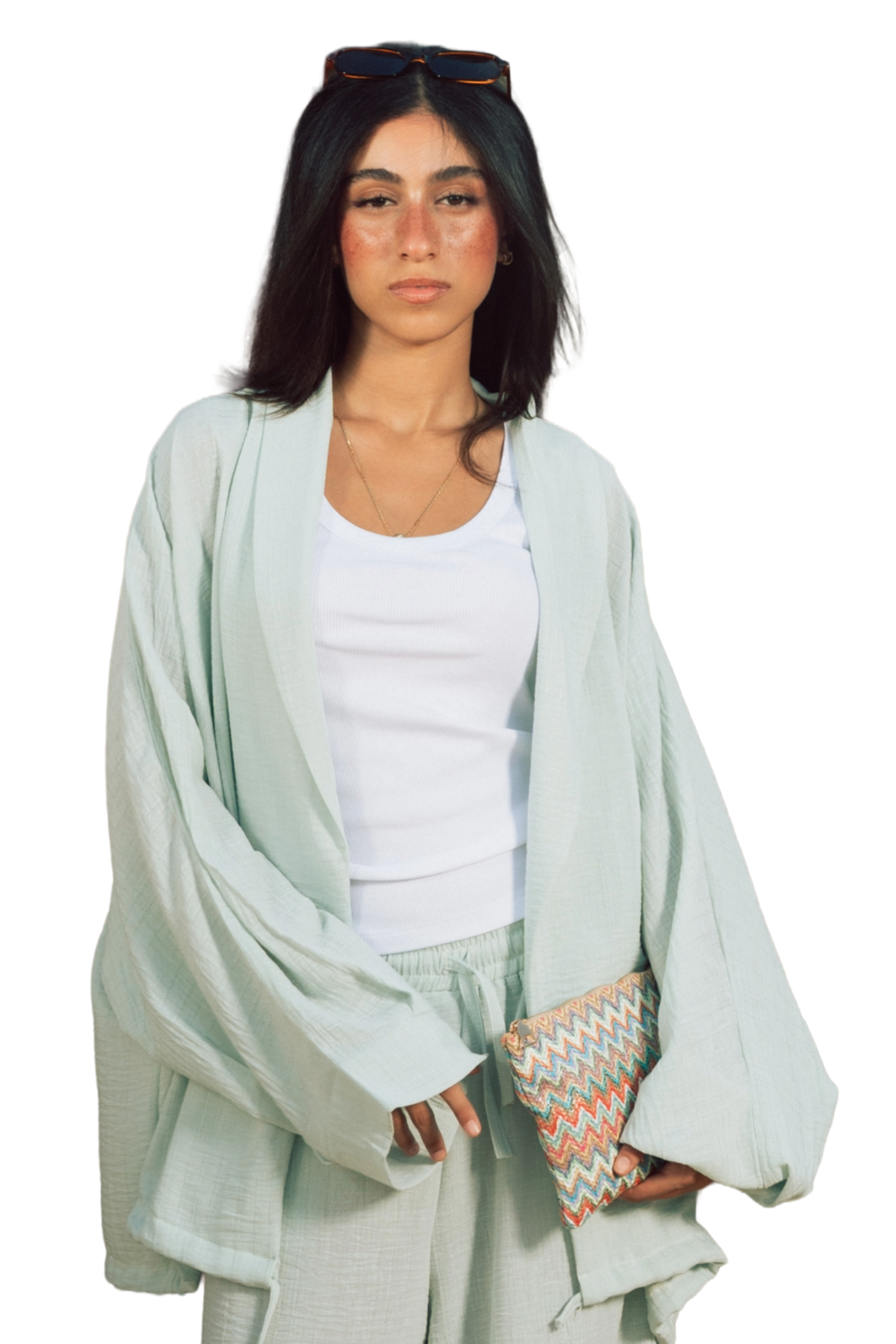 The Air cardigan mint green
