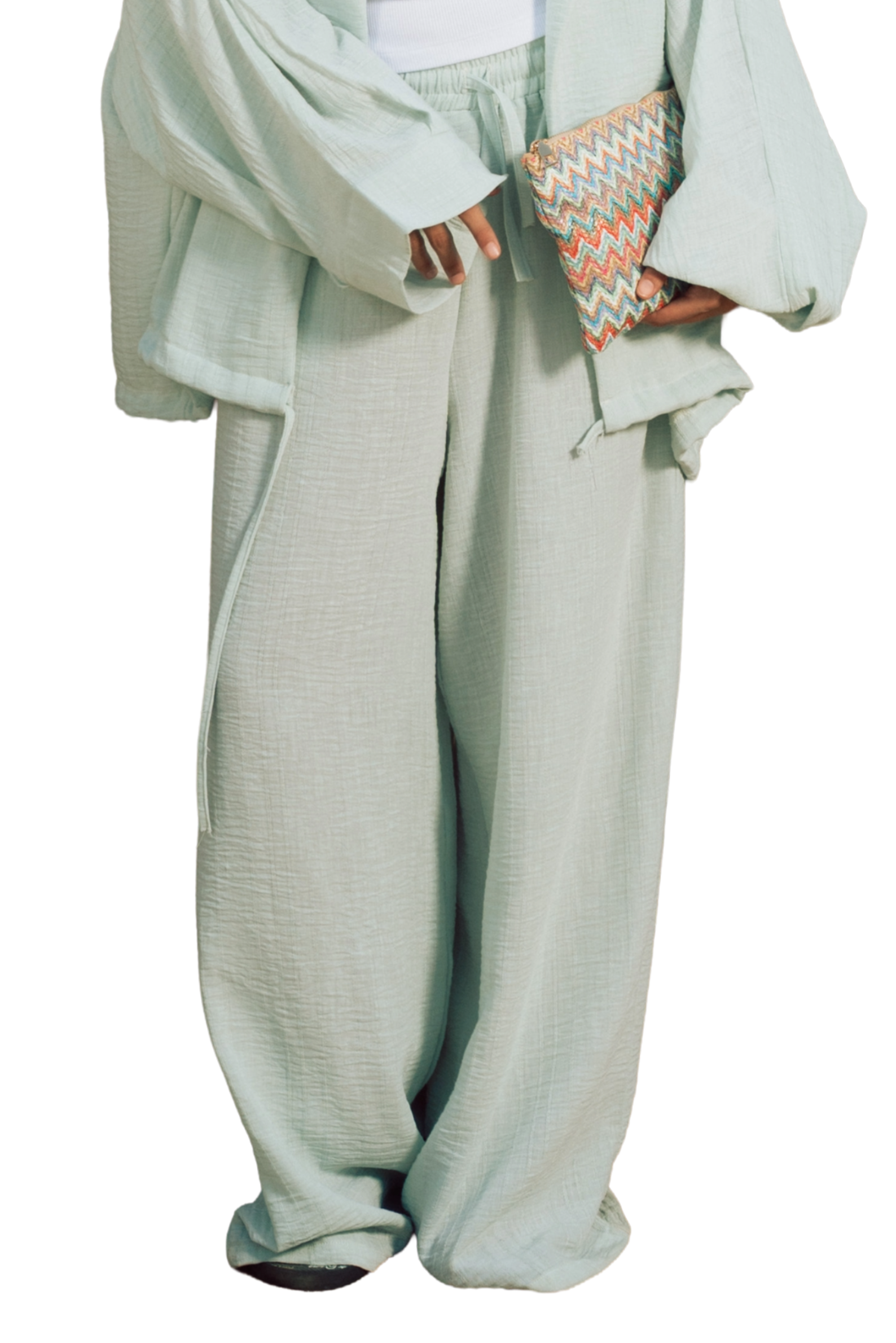 The Air pants mint green