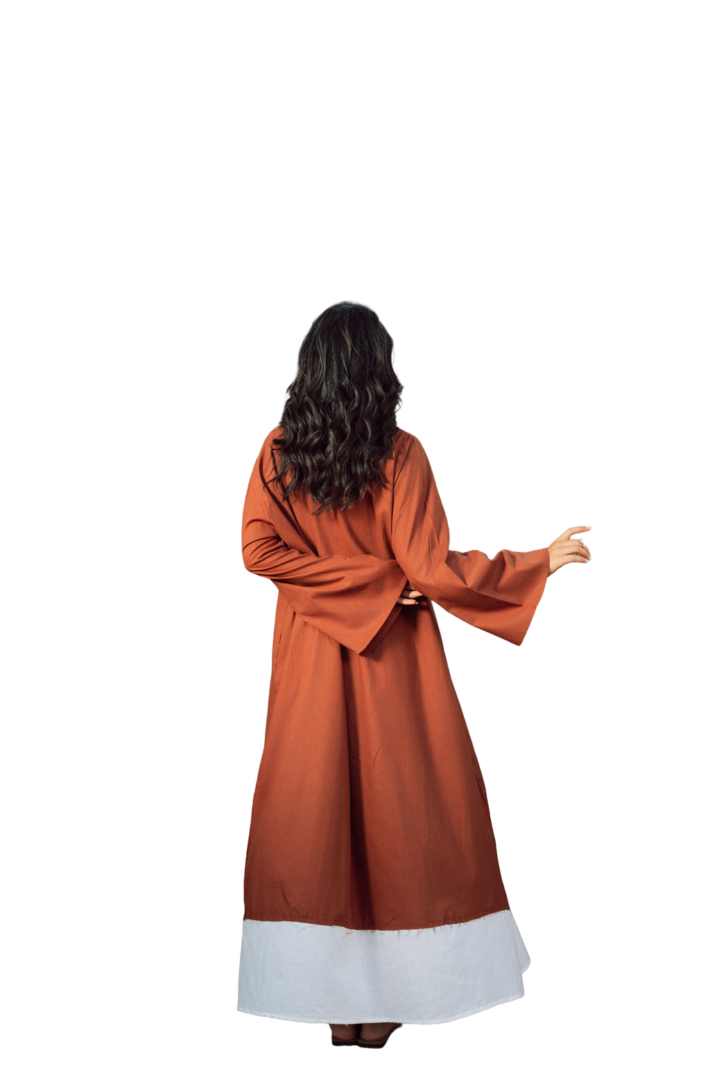 The Still Flow Dress burnt orange