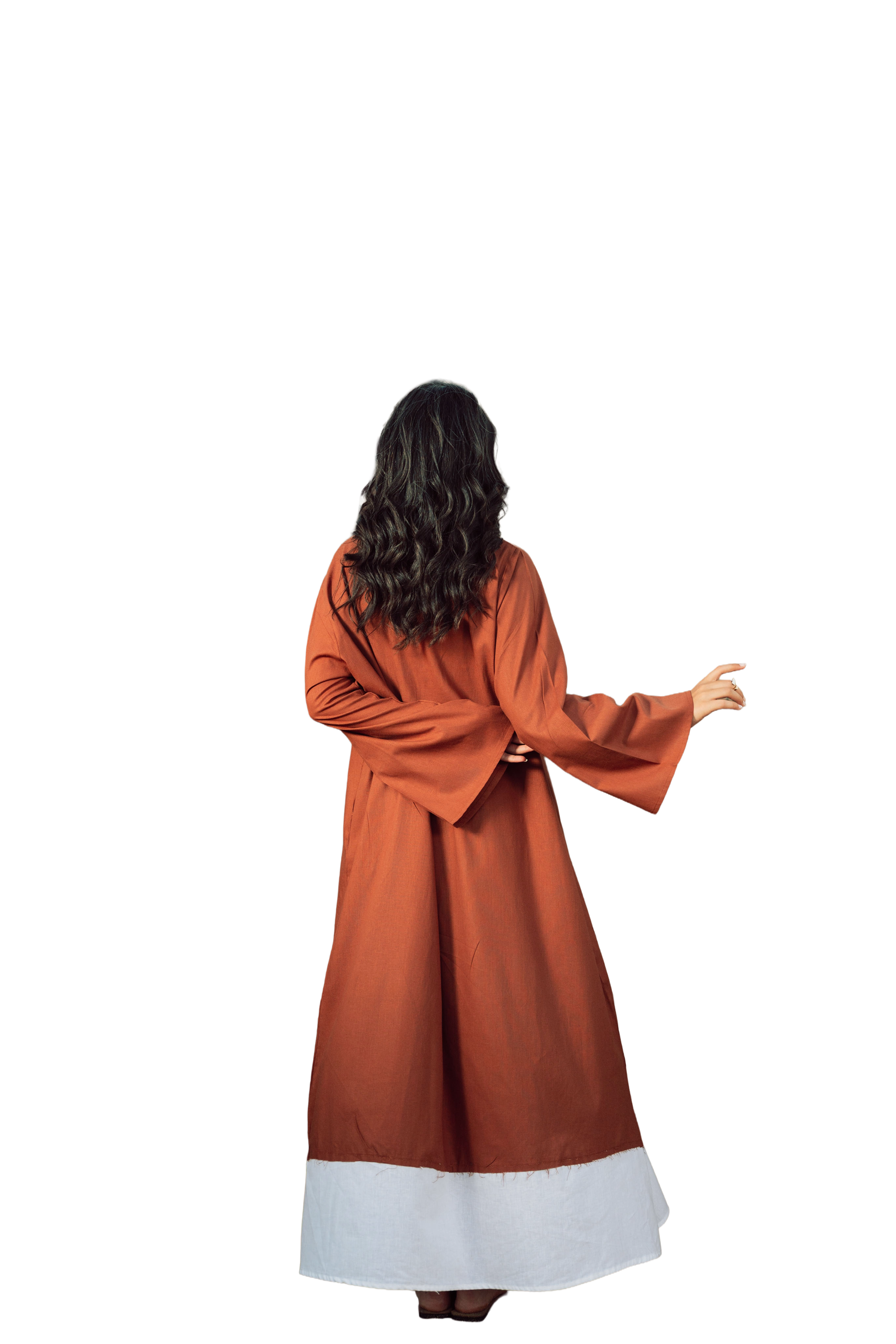The Still Flow Dress burnt orange