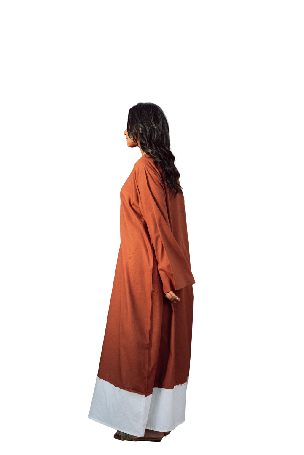 The Still Flow Dress burnt orange