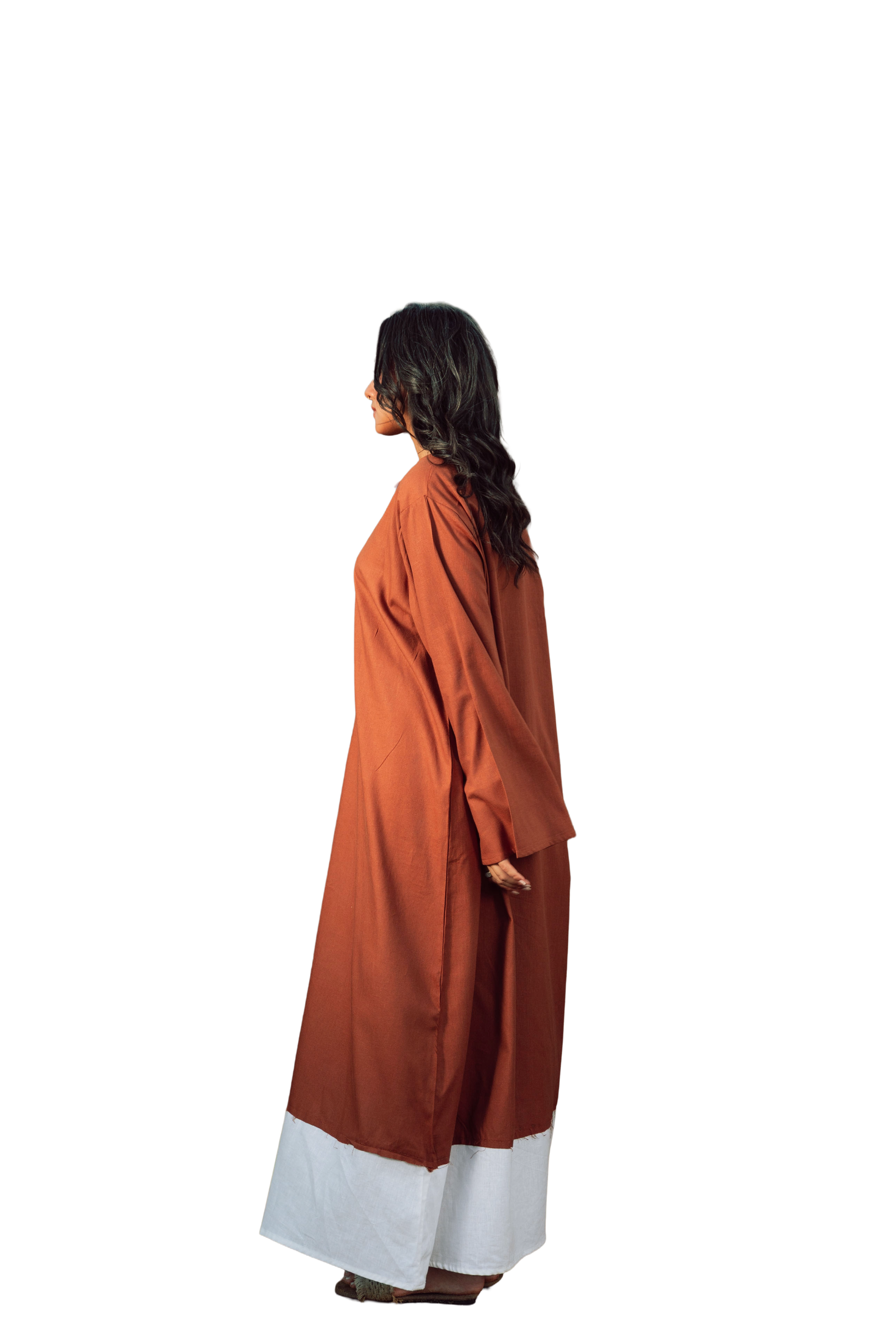 The Still Flow Dress burnt orange