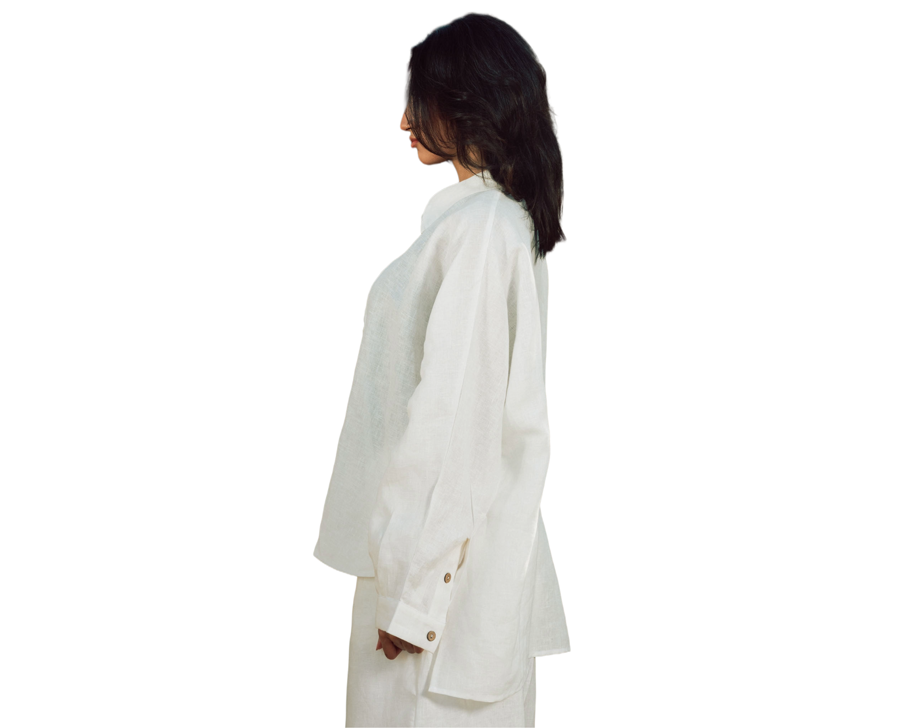 Signature linen shirt white