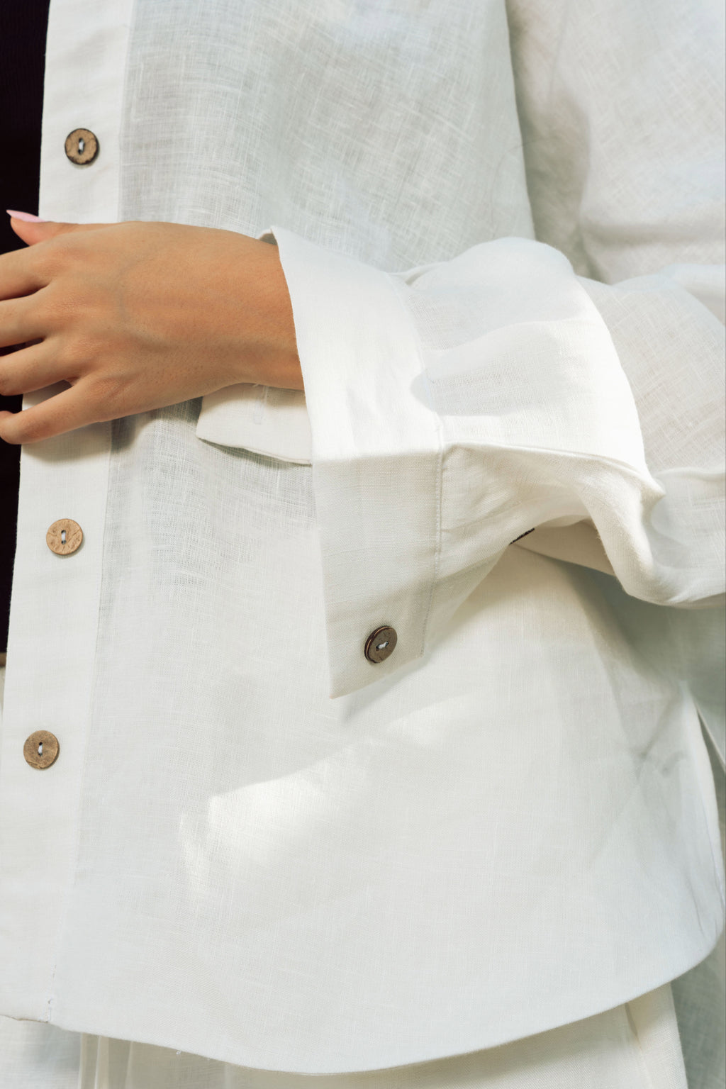 Signature linen shirt white