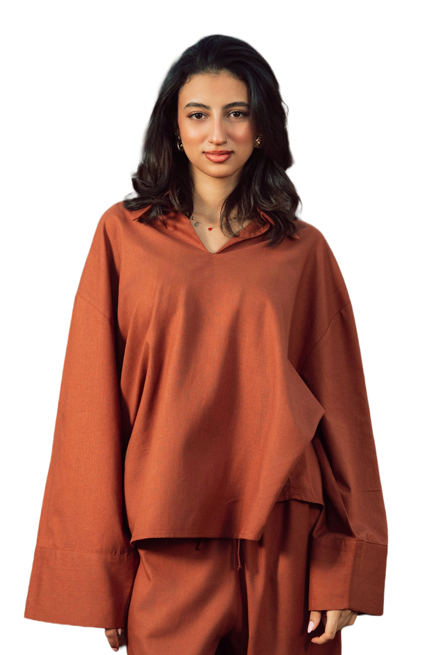 The still burnt orange top