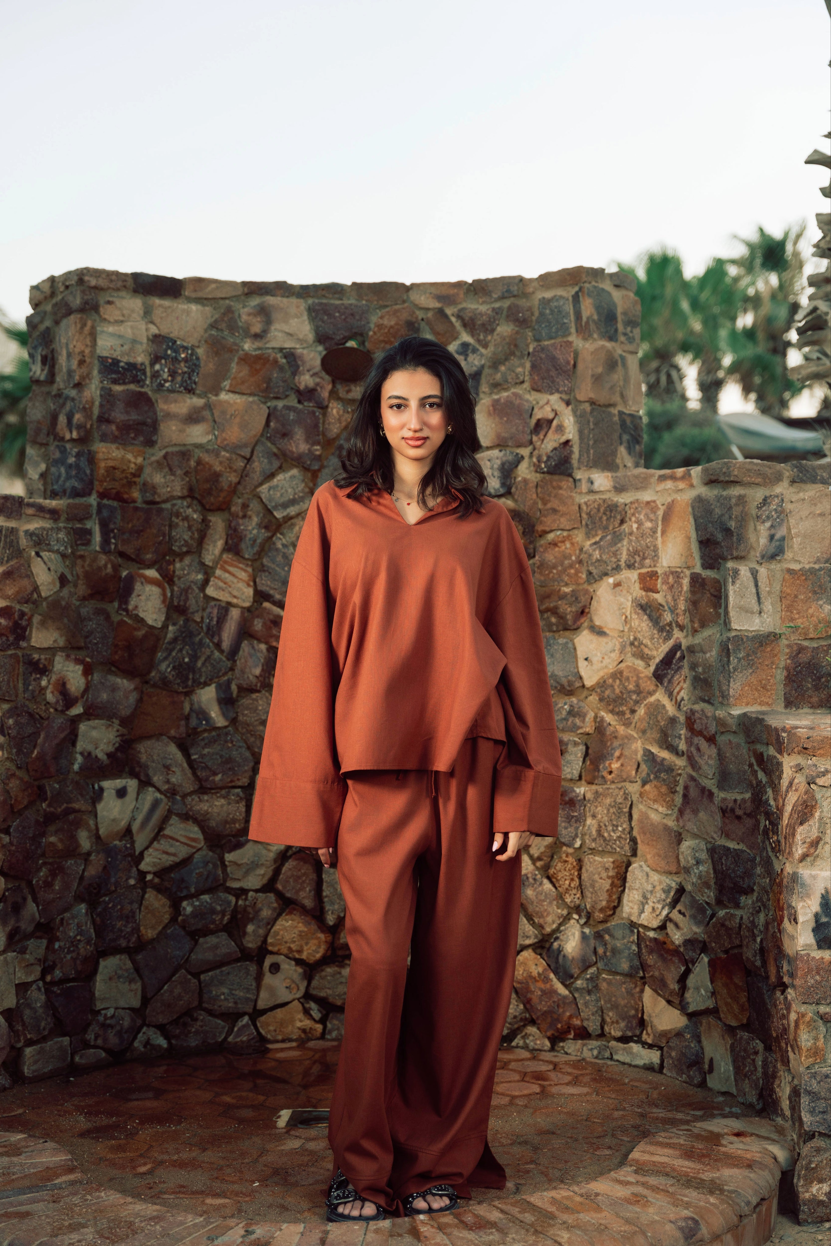The still burnt orange top