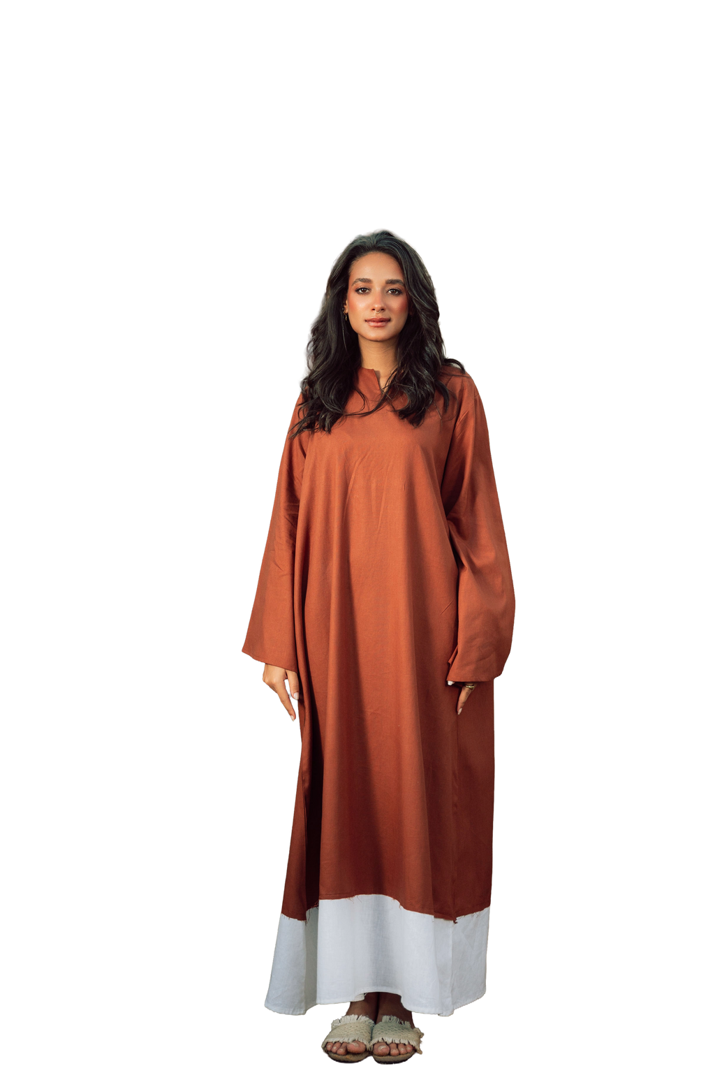 The Still Flow Dress burnt orange