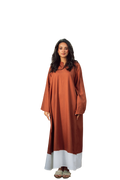 The Still Flow Dress burnt orange